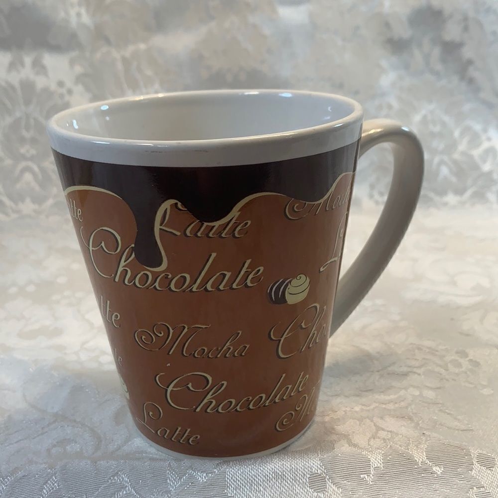 Trisa Chocolate Mocha Latte Collectors Mug  Microwave Dishwasher Safe 12 Ounces